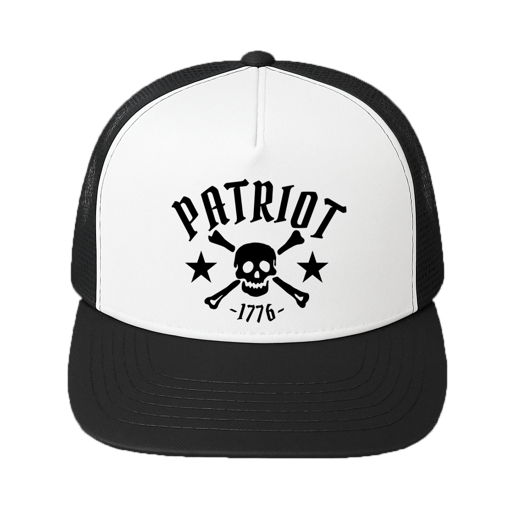 Patriot and Crossbones Hat - White