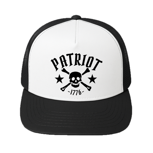 Patriot and Crossbones Hat - White